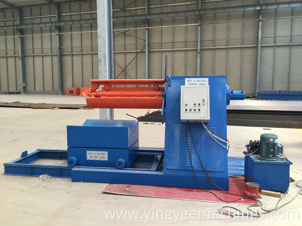 high quality 10T Hydraulic Full Automatic Steel Coil Decoiler For Sale